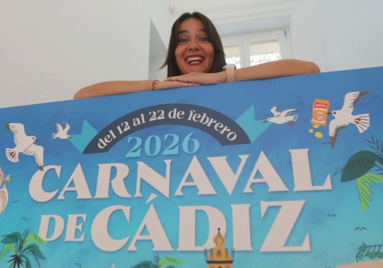 el-carnaval-de-cadiz-2026-ya-tiene-cartel:-una-multitud-colorista-se-apodera-de-la-plaza-de-la-catedral